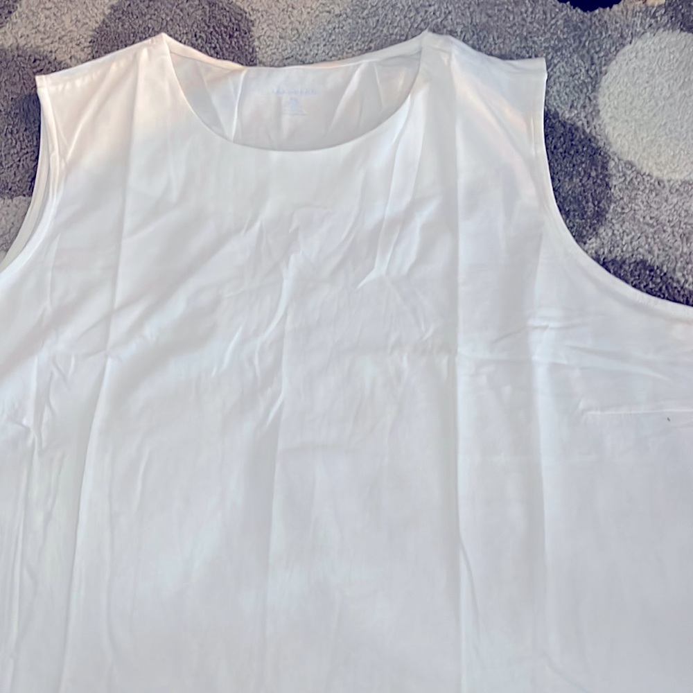 COPY - NEW lands end 2x white crew shell tank
